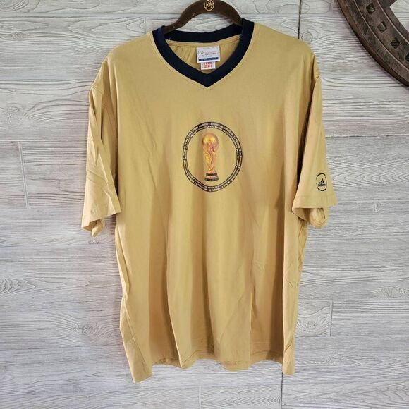Vintage FIFA World Cup 2002 Korea Japan Mens Shirt SZ XL Adidas Soccer Ronaldo - Picture 1 of 5